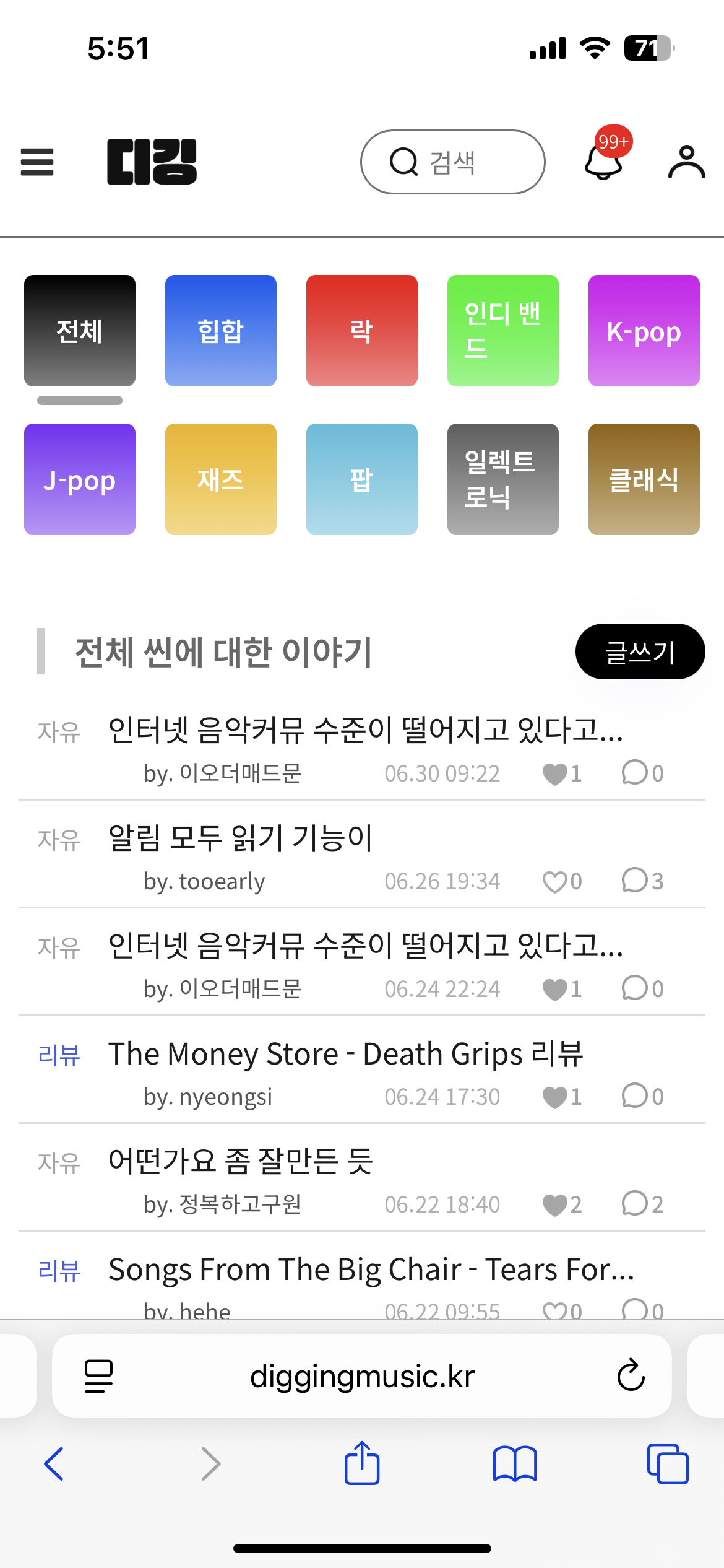 Digging Music Community Feed